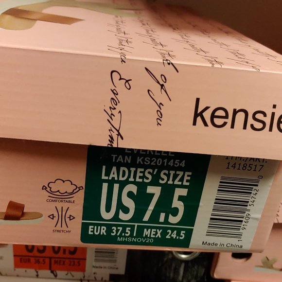 Kensie Women Everlee Slingback Wedge Platform  Strappy Sandal--Tan - Picture 9 of 9